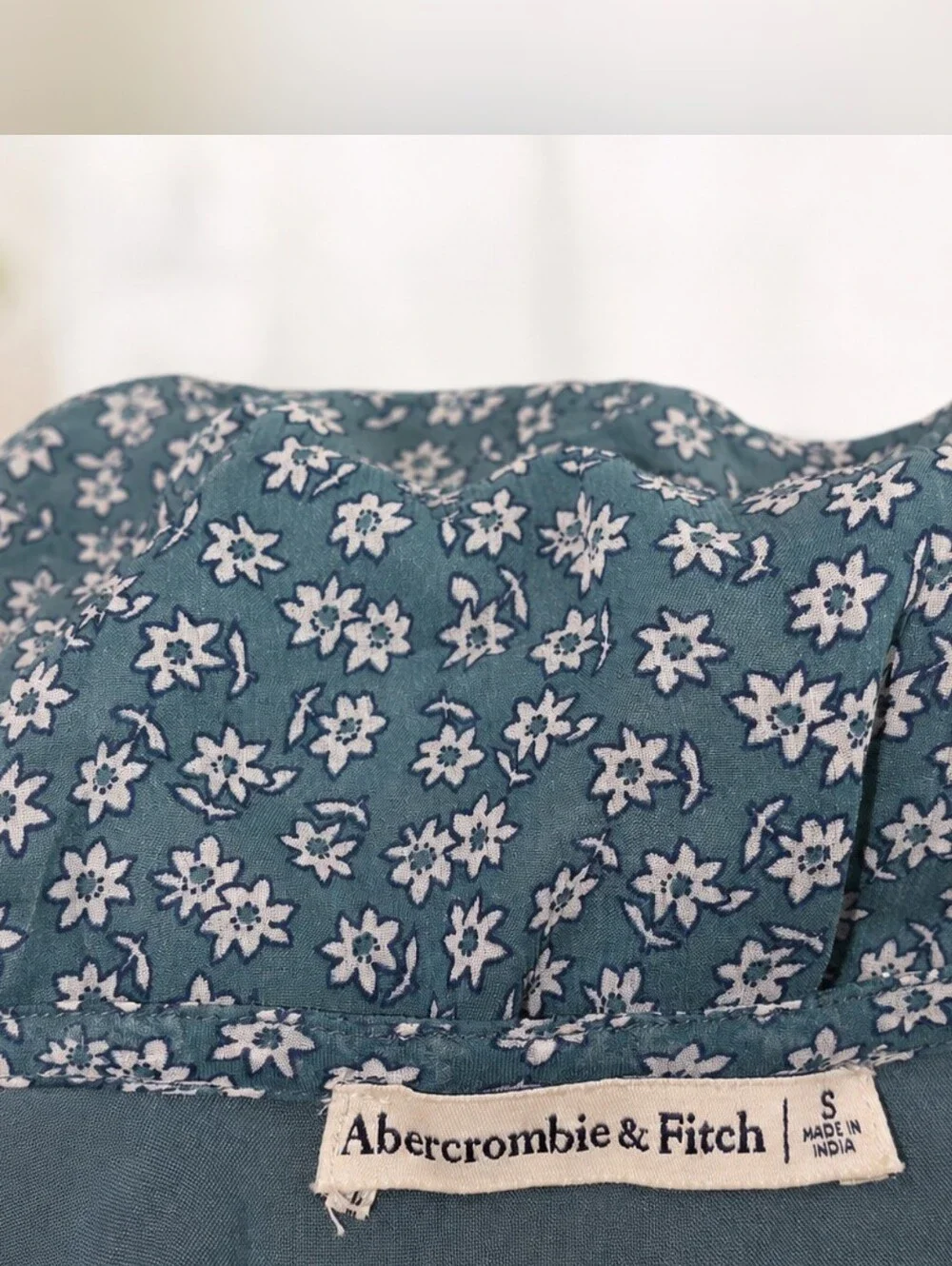 Abercrombie & Fitch Green Floral Ruffle Wrap Maxi Dress Size S